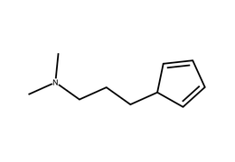 3-(cyclopenta-2,4-dien-1-yl)-N,N-dimethylpropan-1-amine structure