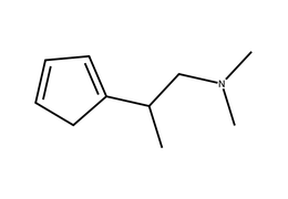 2-(cyclopenta-1,3-dien-1-yl)-N,N-dimethylpropan-1-amine structure