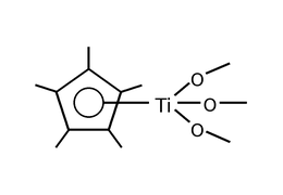 trimethoxy(1,2,3,4,5-pentamethylcyclopenta-2,4-dien-1-yl)titanium structure